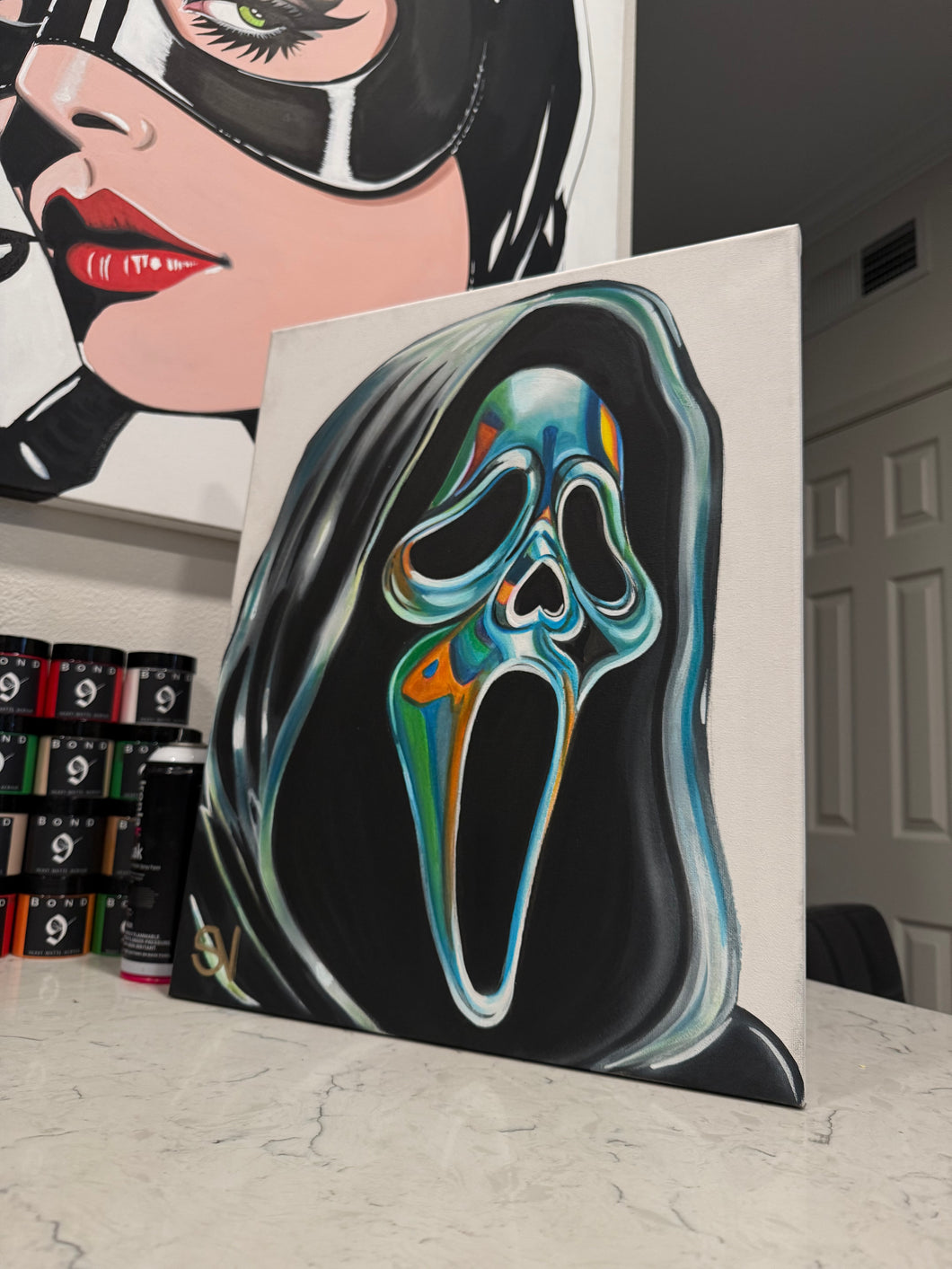 Ghost face Chrome metallic