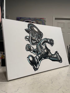 Silver Metallic Mario